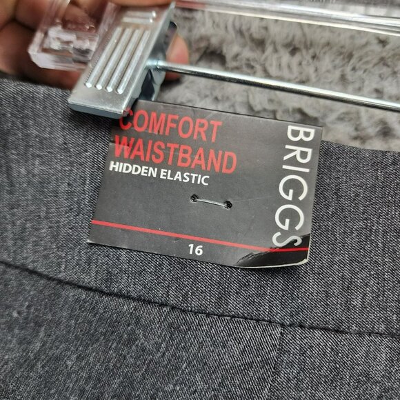 Briggs Pants Womens 16 Gray Stretch High Rise Comfort Waistband Dress NWT - Picture 11 of 16